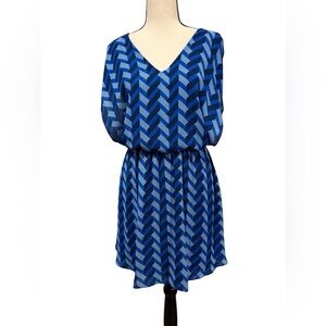 Candie's | Blue Chevron Mini Dress
